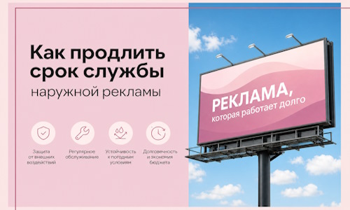 Как продлить срок службы наружной рекламы в  Полысаеве