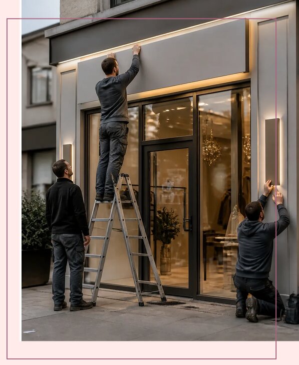 Оформление торговых точек для магазинов и павильонов в Полысаеве